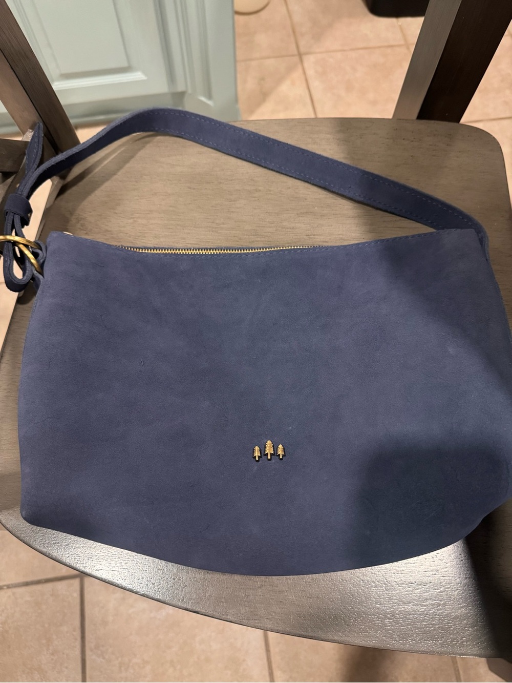 PLG Alaska Blue Large Slouchy Shoulder Bag - Picture 3 of 5